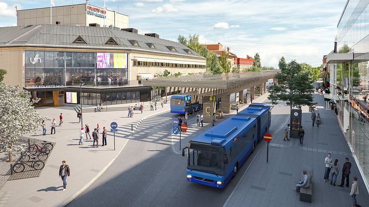 Fotomontaget är framtaget av WSP, Wingårdh arkitekter och Trivector