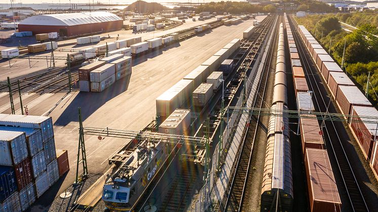 Arken Kombiterminal i Göteborgs hamn. Bild: Göteborgs Hamn AB.