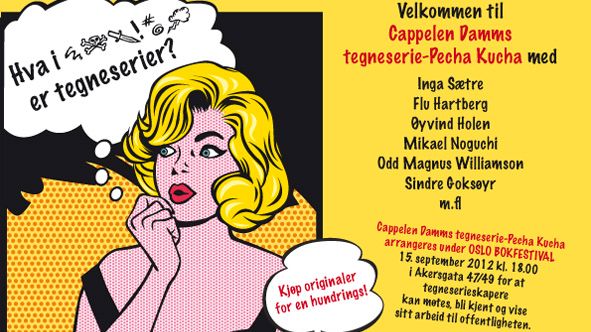 Velkommen til Cappelen Damms Tegneserie-Pecha Kucha under Oslo bokfestival! 