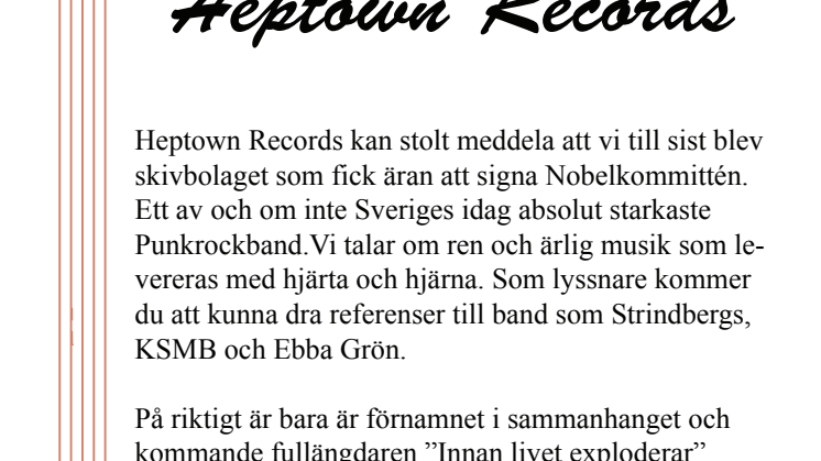 Nobelkommittén + HepTown Records!
