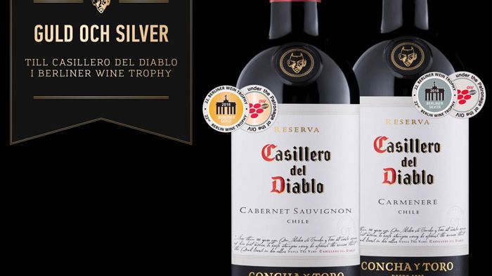 Guld och silver till Casillero del Diablo i Berliner Wine Trophy