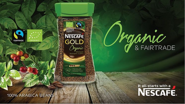 Nescafé Gold Organic & Fairtrade - økologisk, fair trade kaffe, der er blevet populær hos danskerne.