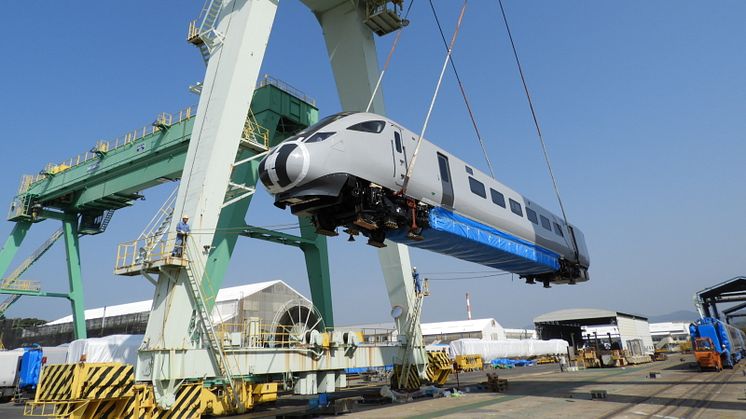First of Nova 1, bullet train inspired fleet leaves Japan on its way to transform journeys in the North and Scotland