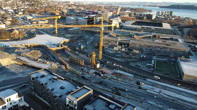 Oversiktsbilde Bussveien - Jåttåvågen (foto: Rogaland fylkeskommune)