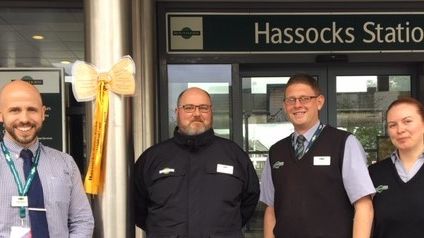 Govia Thameslink Railway staff at Hassocks station are proud to be displaying a gold ribbon