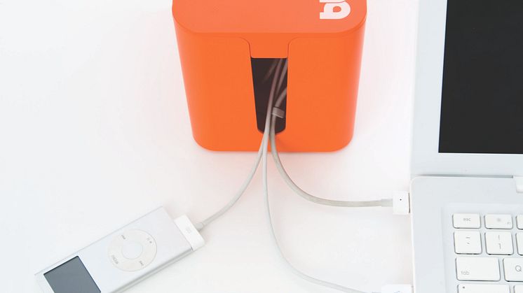 Kabelgömma mini orange med ipod