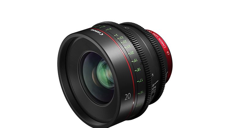 Canon lanserer CN-E20mm T1.5 L F – et lyssterkt fullformat fastobjektiv med EF-fatning for enestående 4K-opptak