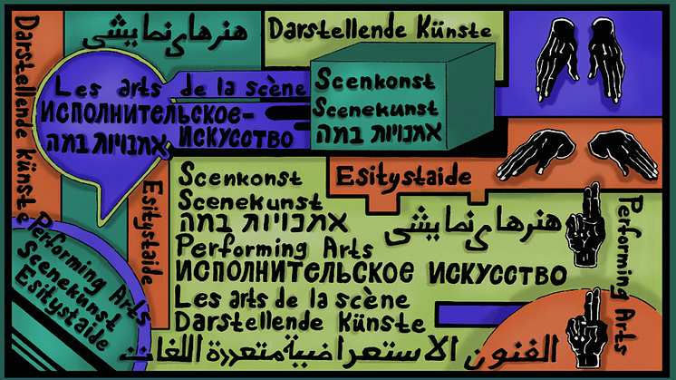 Illustration Flerspråkig scenkonst av Roxana Tayefeh Mohajer