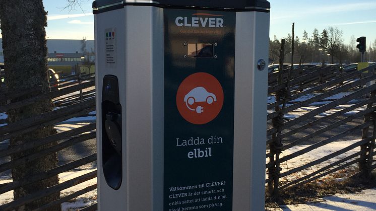 CLEVER laddstation på Växjö Småland Airport som en del av EU-projektet MECOR