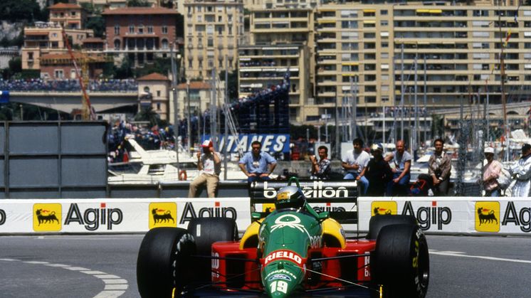 1988 Racing Monaco GP driver A Nannini car Benetton B188 engine Ford Cosworth V8 neg 372-10
