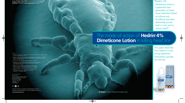 Hedrin® 4% Dimeticone Lotion - killing head lice