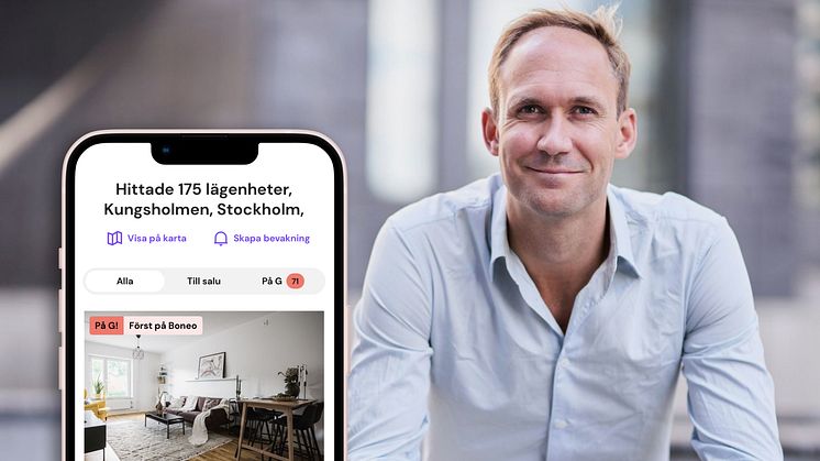 Boneo lanserar mobilapp där du kan hitta nya bostäder först