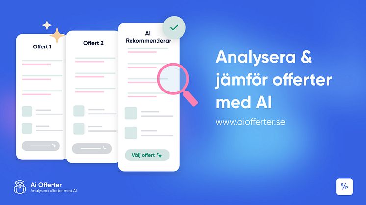 Smartproduktions AI-tjänst hjälper dig analysera och jämföra offerter med AI