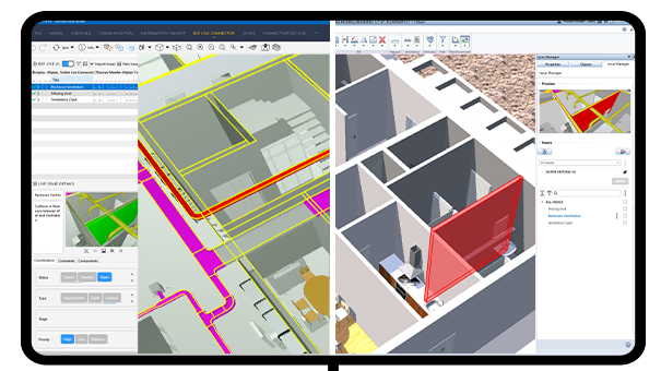The new real-time issue management workflows between Allplan via Bimplus and BCF Live Connector  enable OPEN BIM seamless data-based communication. Copyright: ALLPLAN
