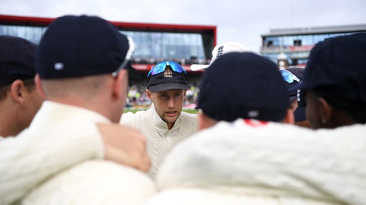 England captain Joe Root during the Specsavers Ashes Test at Emirates Old Trafford