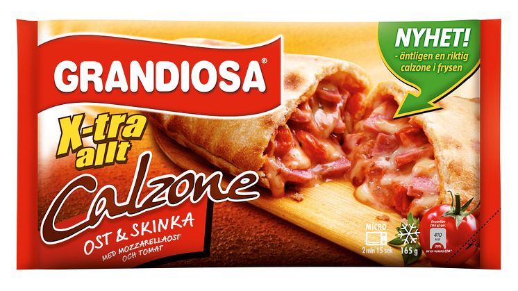 Stengugnsbakad Calzone från Grandiosa