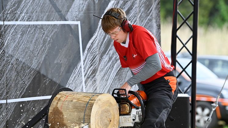 Bo Andersen fik en tredjeplads i Rookie-klassen trods diskvalificering i disciplinen Stock Saw.