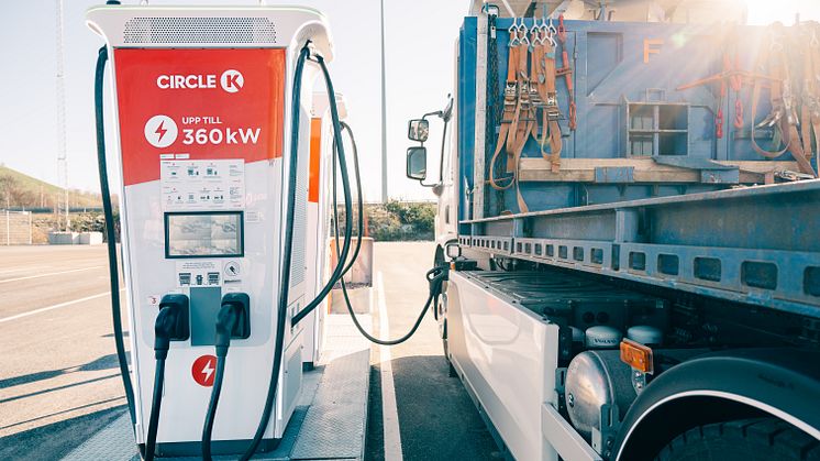 Circle K Opens 16 New Charging Points for Trucks in Sweden