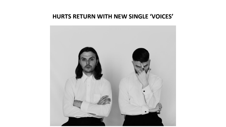 Hurts "Voices" - engelsk pressrelease