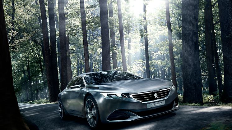 Tidningspapper, naket stål och hajtextil - Peugeot Exalt visar innovativa naturmaterial i Paris