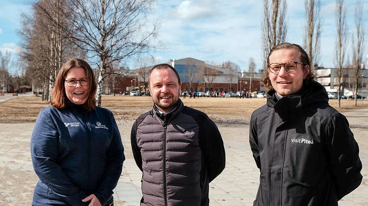 Anna Bogren Dalberg Verksamhetschef Piteå Summer Games, Anders Ådemo Marknadschef PiteEnergi och David Wellborg Affärsutvecklare Visit Piteå.