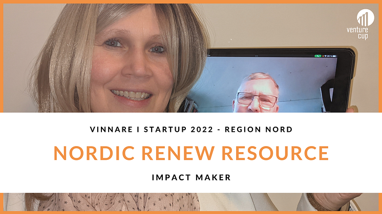 Teamet bakom Nordic Renew Resource som prisades för sin affärsidé i Venture Cup nords regionfinal 2022.