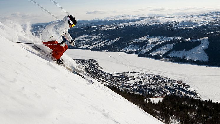 Rusning till fjällen i vinter