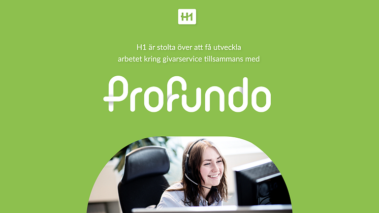 H1 utvecklar service för givarorganisationer tillsammans med Profundo!