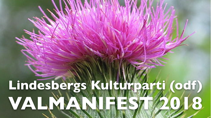 Kulturpartiets partisymbol är tistelblomman - vacker, vass och svår att utrota...