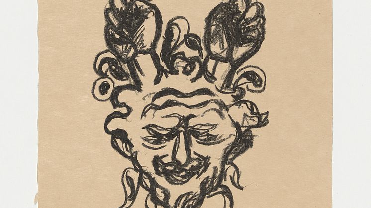 Edvard Munch: Satyrhode / Satyr's Head (1908-1909)