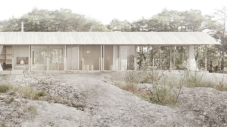 Vi skapar ett modernt lantställe helt i naturligt trä tillsammans med Arrhov Frick Arkitektkontor.