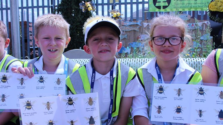 Children from Georgian Gardens Community Primary School know their bees 