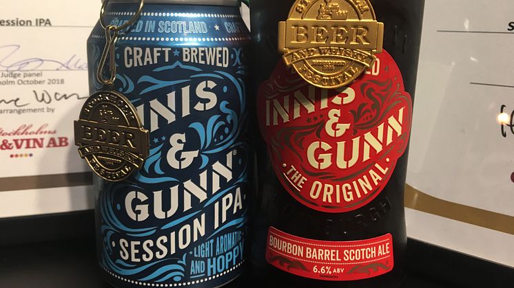 Medaljer till TOMP's Ölportfölj och Innis & Gunn Brewery