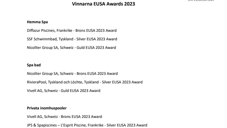 Vinnarna EUSA Awards 2023