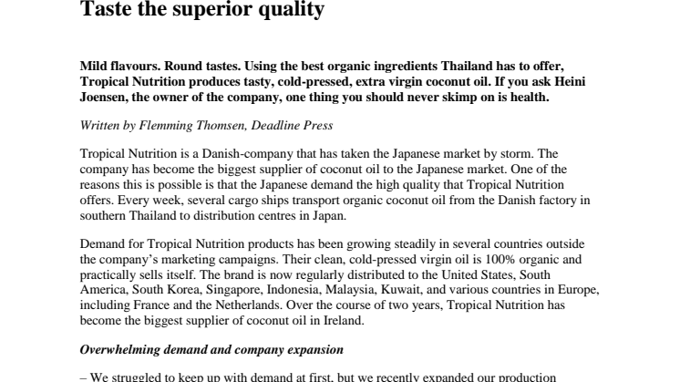 Six star coconut oil: Taste the superior quality
