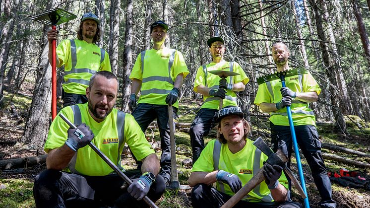 Blåkläder på nye sykkelstier