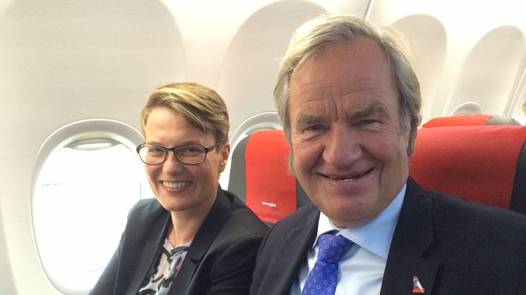 Norges første flygning med biodrivstoff har tatt av