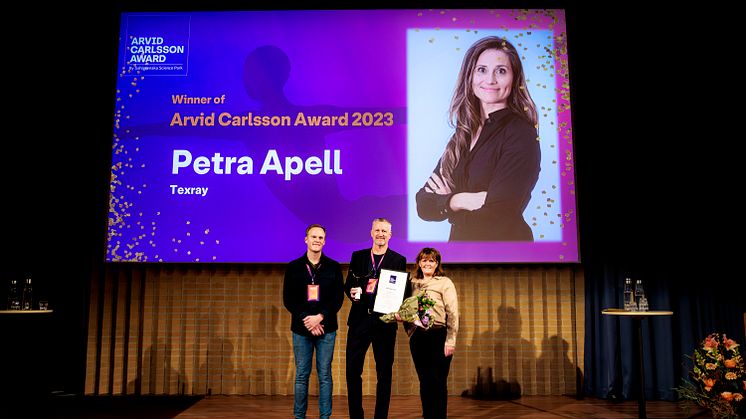 Petra Apell won the Arvid Carlsson Award by Sahlgrenska Science Park 2023