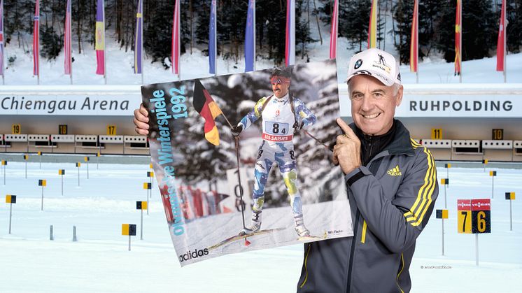 Olympiasieger Fritz Fischer in der Chiemgau Arena © Fritz Fischer Biathloncamp