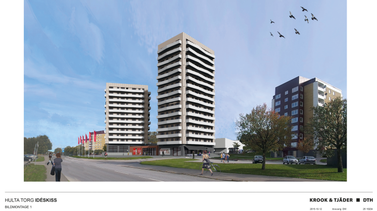 AB Bostäder storsatsar på nyproduktion av 100 nya bostäder på Hulta Torg!