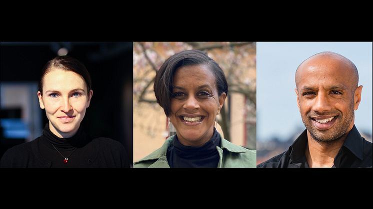 Kajsa Asplund, Anna Carlsson Sigstedt och Aaron Kroon på Jobbfestivalen.