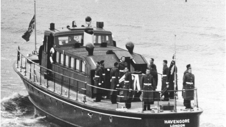 Image - Sika UK - Sir Winston Churchill's Body Being Carried on MV Havengore During his State Funeral in 1965