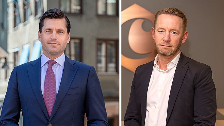 Erik Bäckström, tillträdande VD för Coeligruppen och Håkan Selfvén, VD för Coeli Finance.