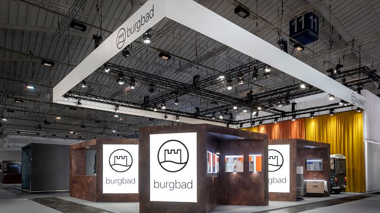 burgbad auf der SHK Essen 2018: Neues Messestandkonzept zeigt sich offen, modular und trendig