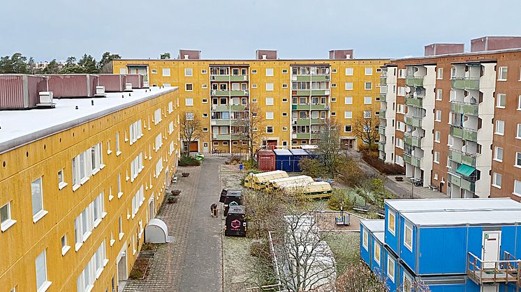 Brf Lofoten i Husby, Stockholm. Foto: Kevin Kohr, Byggmästargruppen.