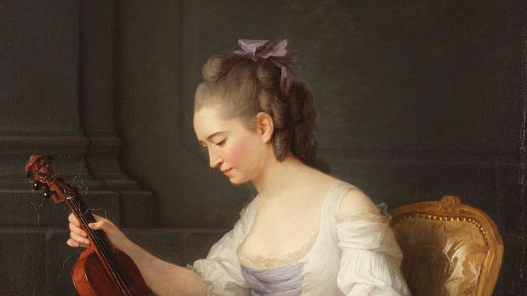 Nyförvärv: Anne Vallayer-Costers målning av en kvinnlig violinist