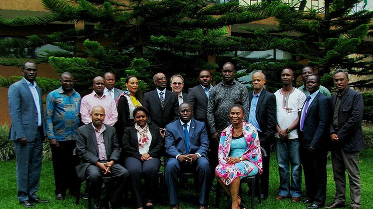 Group photo of the delegates that attended the GMES & Africa conference in Kigali, Rwanda     credits: GAF AG