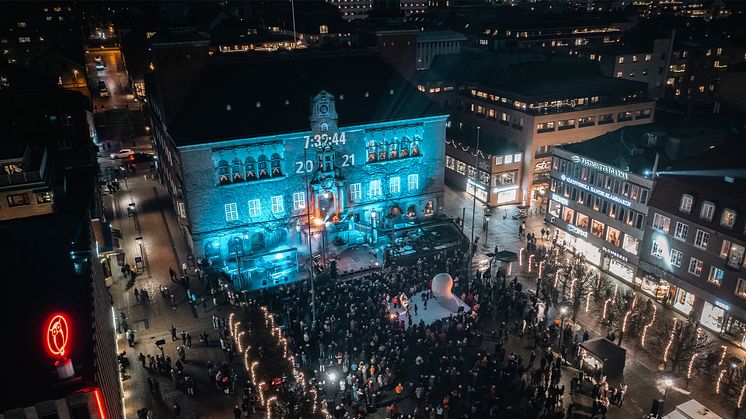 Nyårsfirandet på Stora torget 2021. 