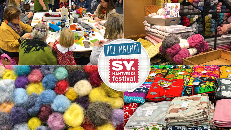 Fest för handarbetsnörden på Sy- och Hantverksfestivalen, Malmömässan 23–25 mars