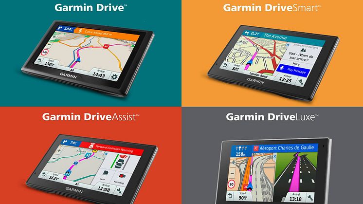 Garmin Drive™ Forestil dig en fremtid, hvor du har en sjette sans bag rattet.  Vi er stolte over at præsentere vores nye serie af bilnavigatorer. 